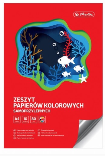 KNIHA PAPIERA FAREBNÝ PAPIER A4/10K SAMOLEPIACI HERLITZ