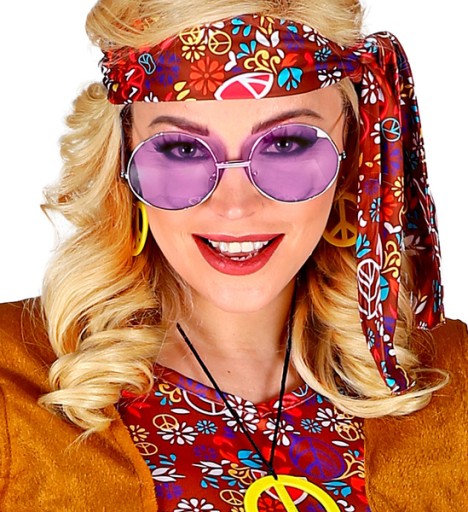 VEĽKÉ MAXI LENONKI FIALOVÉ OKULIARE HIPPIE 70. ROKOV