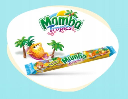 Rozpustná guma Mamba, sada Mix of Flavors, 3 prúžky