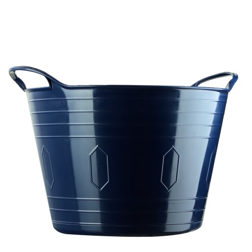 KADAX PLASTOVÝ KOŠÍK NA PRÁDLO, UNIVERZÁLNY, 15L, Štvorhranný, ÚCHYTKY, NÁMORNÍCKA MODRÁ