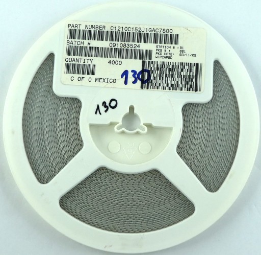 Keramika 1500pF 1,5nF 100V DC 5% 20ks.