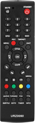 UNIVERZÁLNE DIAĽKOVÉ OVLÁDANIE PRE DEKODÉRY CABLETECH DVB-T TUNER BATERIE ZDARMA