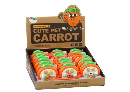 Mini arkádová hra Wac A Mole Carrots Orange