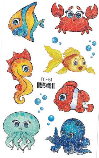 Umývateľné tetovanie pre deti GLITTER FISH EG161