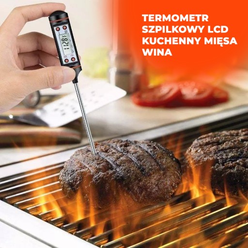 DIGITÁLNY KUCHYNSKÝ TEPLOMER PRE MÄSO VÍNO LCD PIN SONDA