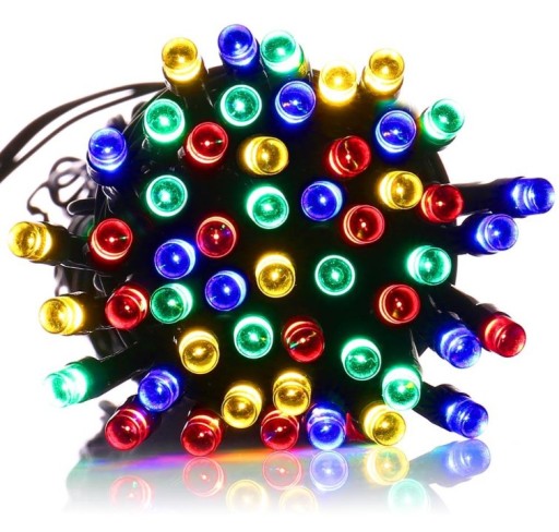 Solárne LAMPY Vonkajšia dekoratívna záhrada 5 METROV 50 LED Balkón