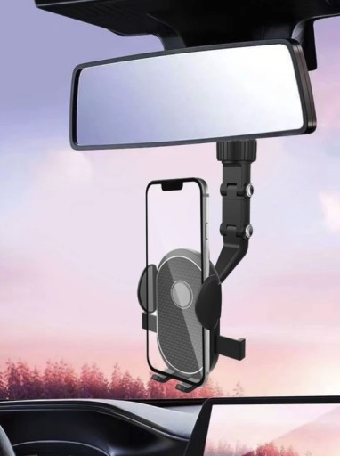 DRŽIAK NA AUTOTELEFÓN MONTOVANÝ NA SPÄTNÉ ZRKADLO