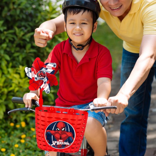 BICYKEL ČEPOVÝ KOLESKO KOLOBEŽKA BICYKEL SPIDERMAN