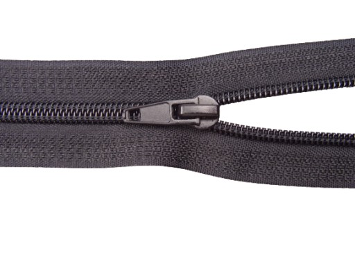 5-dielny špirálový zips, 85 cm, čierny
