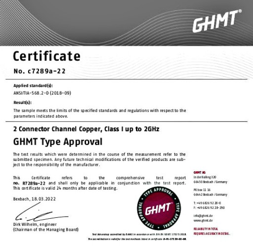 LAN Patchcord CAT 8.1 GHMT S/FTP kábel, čierny, 2m
