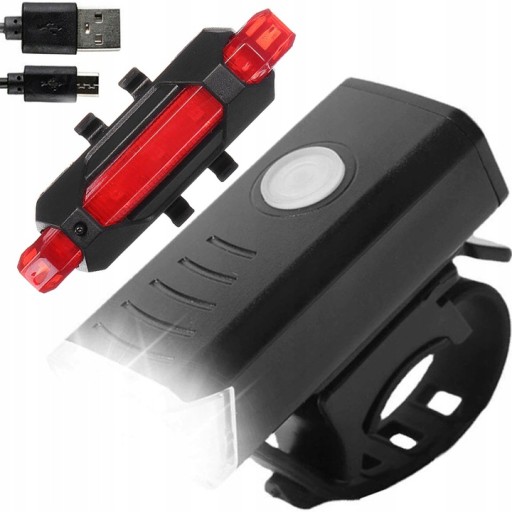 PREDNÉ ZADNÉ BICYKLE LAMPA SÚPRAVA VÝKONNÝCH VODEODOLNÝCH USB BATÉRIÍ