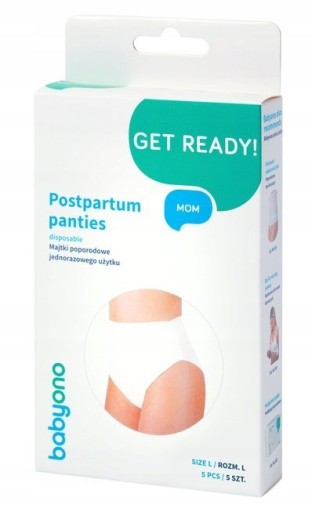 Jednorazové popôrodné nohavičky BabyOno, veľkosť L, 5 kusov, biele
