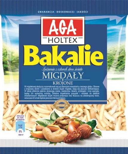Aga Holtex Plátky mandlí 50g Sušené ovocie