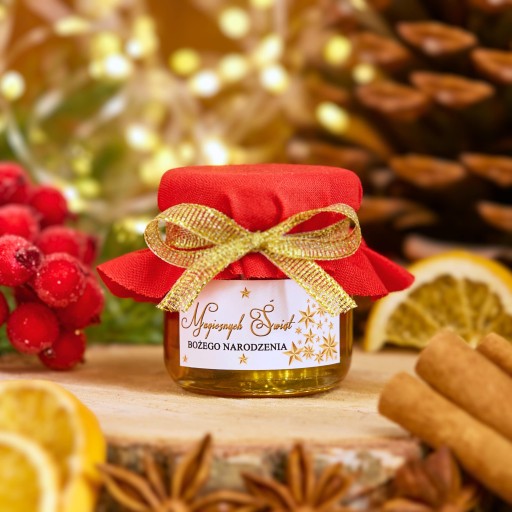 Vďaka Santa Claus vianočný darček med med dóza LOGO