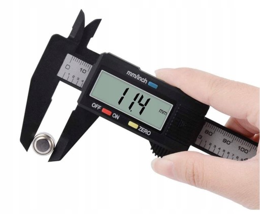 ELEKTRONICKÝ DIGITÁLNY LCD POSUV 0-150 mm UHLÍKOVÝ ČÍTAČ 0,01 S BATÉRIOU