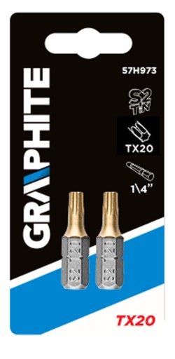 Skrutkovacie bity TX20x25mm 2ks GRAPHITE 57H973