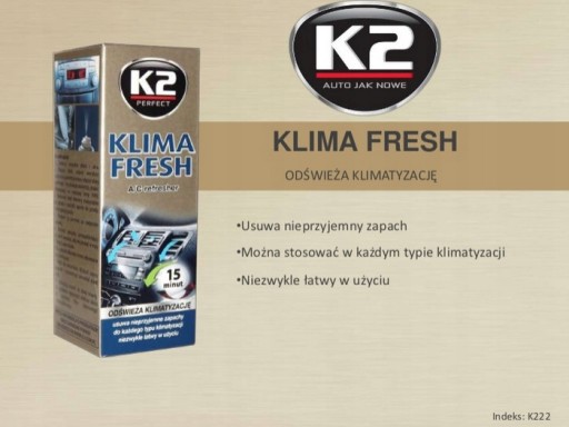 K2 Klima Fresh osviežovač klimatizácie 150 ml