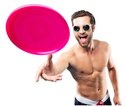 FRISBEE FLYING DISC PLÁŽOVÝ TANIER Červený