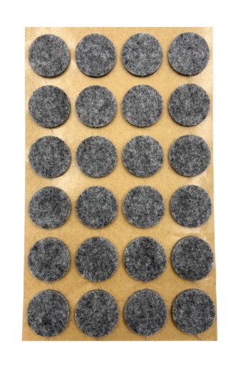 Samolepiace plstené podložky pod okrúhly nábytok – ŠEDÁ 22mm
