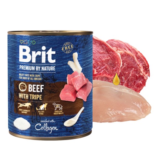 BRIT BY NATURE Mokré krmivo pre psov Hovädzie mäso 800g