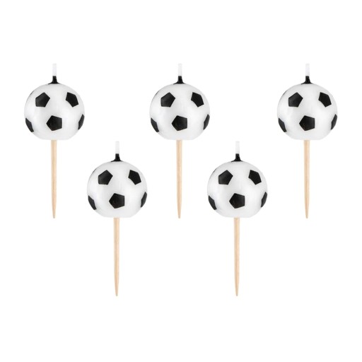 Pikery futbalové sviečky Narodeninová torta futbalistu Futbalové lopty 5 ks