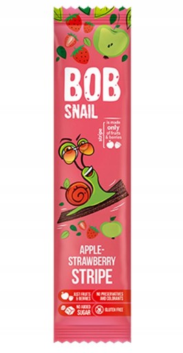 Bob Slimák Jablkovo-jahodový snack bez cukru 14G