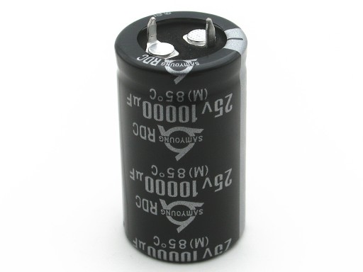 KONDENZÁTOR 10000uF / 25V 22x40mm 85*C SAMYOUNG - 1 KS.