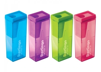 Orezávač NeonBox, 1 otvor, nádoba, mix farieb Berlingo