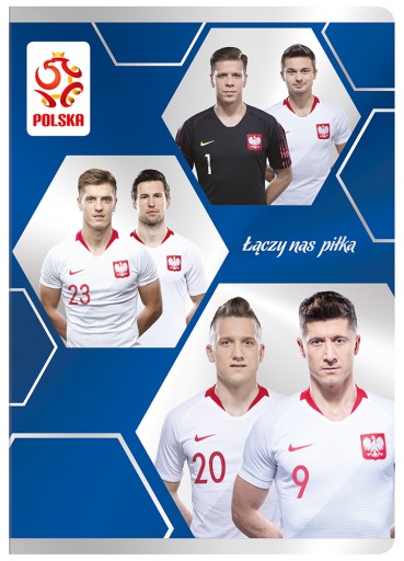 NOTEBOOK A5 32K PZPN METALICKÁ MRIEŽKA + NÁLEPKY - MIX VZOROV