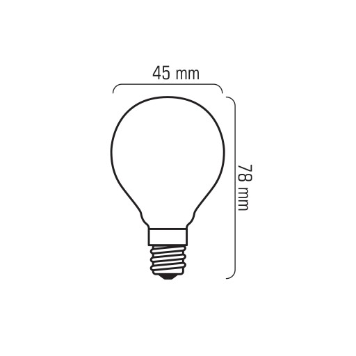 E14 LED žiarovka GUĽA 4W=40W Vlákno 470lm Dekoratívne Bez blikania 4000K