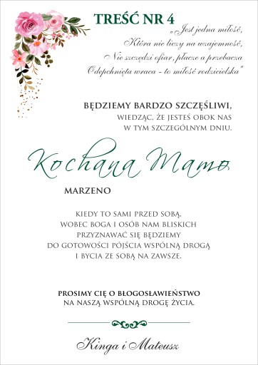 Žiadosť o požehnanie rodičov – pozvánka