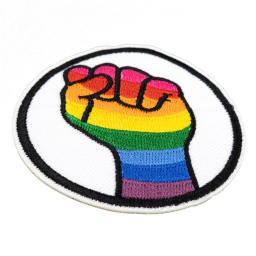 IRON-ON Thermo Patch Hand love rainbow Love