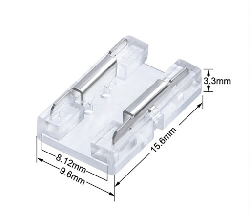 Konektor pre COB LED pásiky, rovný 8mm
