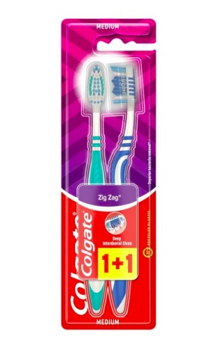 COLGATE ZIG ZAG Zubná kefka MEDIUM, 2 kusy