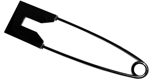 OZDOBNÉ BEZPEČNOSTNÉ ŠPIČKY, PLOCHÉ, 76mm, VEĽKÉ STRIEBORNÉ