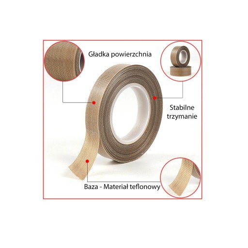 TEFLÓNOVÁ PÁSKA S OCHRANNÝM LEPIKOM 300°C ŠÍRKA 5MM PTFE TECHREBAL