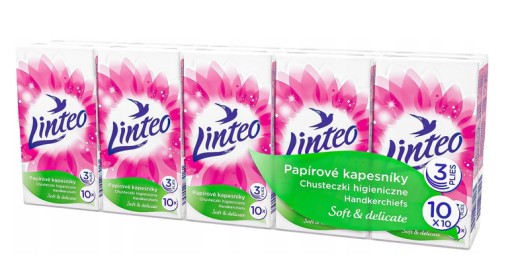Linteo Satin 3-vrstvové hygienické obrúsky. 10 ks.