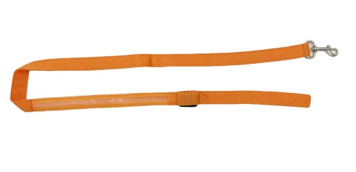 Oranžové vodítko 120 cm pre psa, LED, napájané 38 batériami
