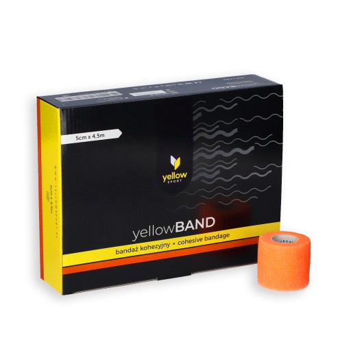 Samolepiaca stabilizačná súdržná bandáž YellowBAND 5cm oranžová