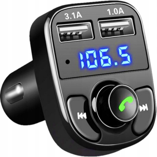 FM TRANSMITTER SD MP3 BLUETOOTH NABÍJAČKA 2XUSB 3.1 1.1 SÚPRAVA TELEFÓNU