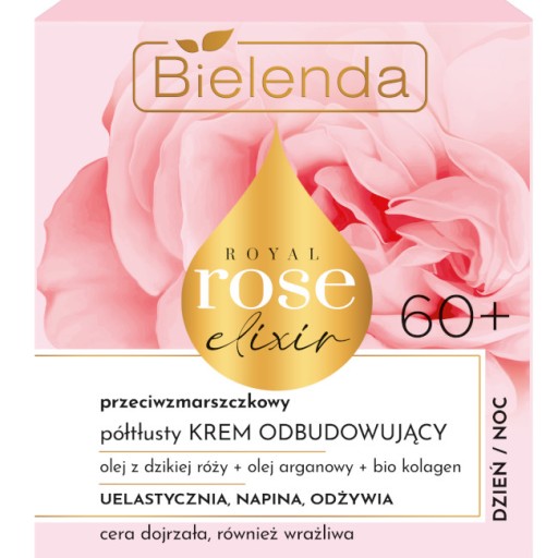BIELENDA ROSE KRÉM NA TVÁR RUŽA PROTI VRÁSKAM REKONŠTRUKCIA 60+