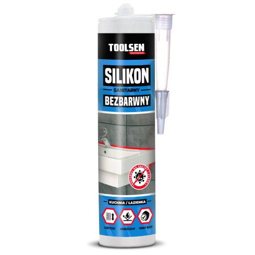 SANITÁRNY SILIKÓN Bezfarebný TOOLSEN 280 ml