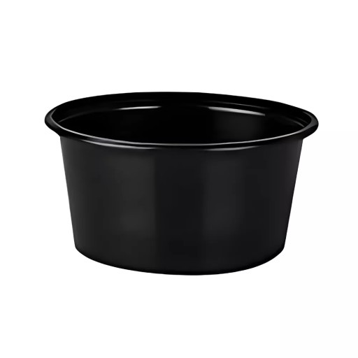 Nádoby na omáčku, čierne, opakovane použiteľné nádoby na omáčku, dip, jedlo, 80 ml