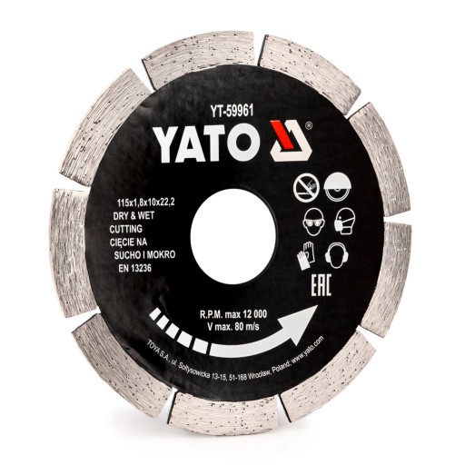 YATO DIAMANTOVÝ DISK NA BETÓN, SEGMENTOVANÝ, 115mm