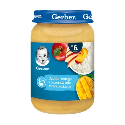 GERBER Jablkovo mango broskyňový dezert 190g