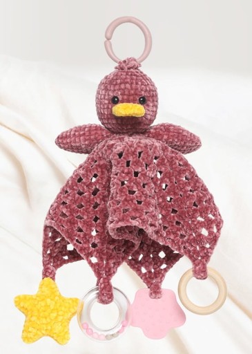 Hrkálka maskot, priemer 63 mm, ružová