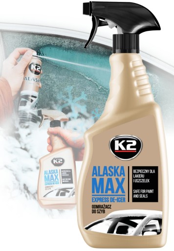 K2 ALASKA ROZMrazovač okien na autosklá, rozpúšťa ľad a námrazu, 700ml