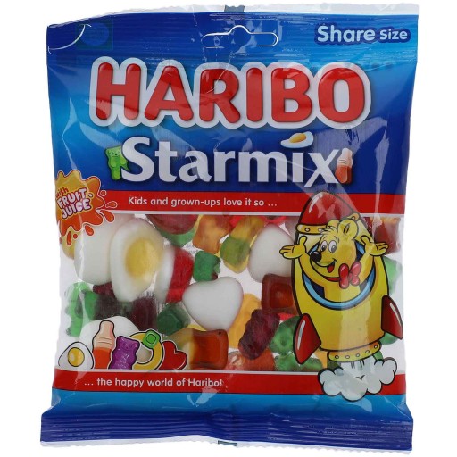Haribo Starmix Marshmallow Fruit Jelly Beans Mix príchutí 160g Z Nemecka Medvedíky