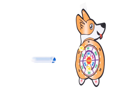 ŠÍPKOVÁ HRA SO VELKÝM CORGI NA VELCRO HÁDZANIE GULIČIEK NA CIEĽ ZACIELEŤ NA VELCRO
