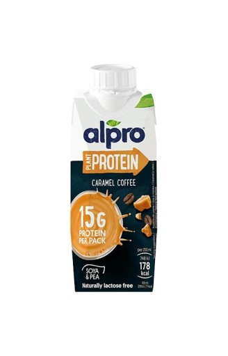 Vysokoproteínový sójový nápoj, karamel a kávová príchuť ALPRO Caramel Coffee 250ml